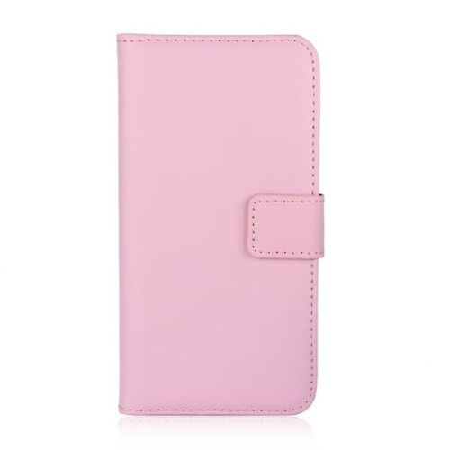 iPhone14-deksel i ekte skinn i lys rosa 1