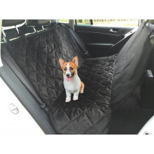 (Double Seat Black 118cm)Funda de asiento trasero impermeable para coche para mascotas perros herramientas duraderas