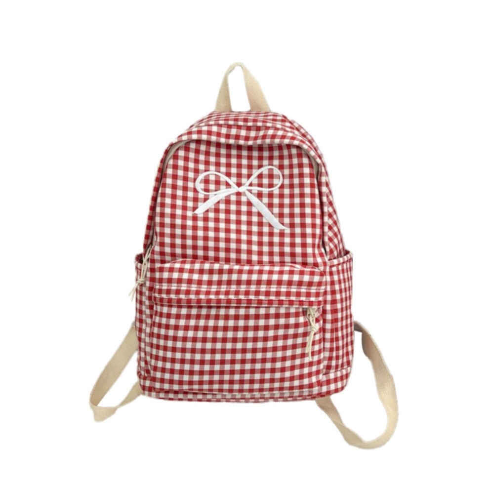Kawaii Corduroy Backpack For Teens Â 15.6" Laptop Red 9181073032240