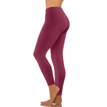 Calça de ioga feminina, cor sólida, justa, cintura elástica.