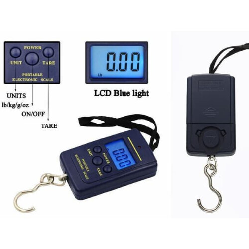 Bilancia digitale da pesca nera 0-40 kg 1