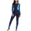 Women's full-coverage swimsuit with front zipper rash guard 2