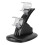 Supporto da tavolo con doppio caricabatterie per controller PS4 3