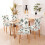 Ensemble de 4 housses pour chaise Parsons, motif tropical 3