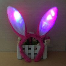 Serre-tête oreilles de lapin de Pâques avec lumières LED (1 pièce)