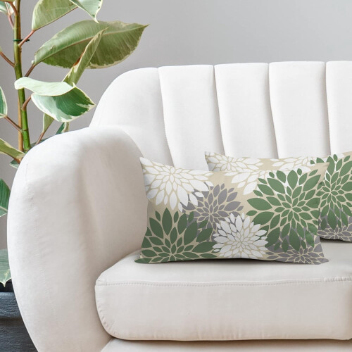 Μαξιλαροθήκες Sage Green 12x20 ίντσες 2 τεμάχια 1
