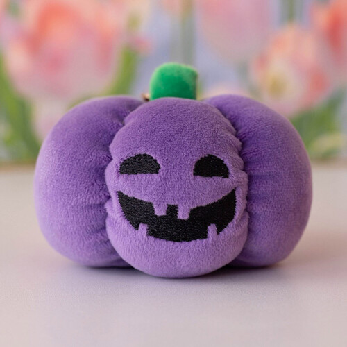 Abóbora de pelúcia de Halloween com expressão de terror (1 peça)