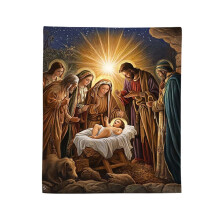 Flanelová fleecová deka s vánočním Ježíškem 70x100 cm