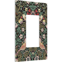 Morris Vintage Lichtschalterplatte mit Blumenmuster, olivgrün, 1-fach