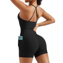 2-teiliges Damen-Trainingsset, bestehend aus gepolstertem Sport-BH und Po-Schuh