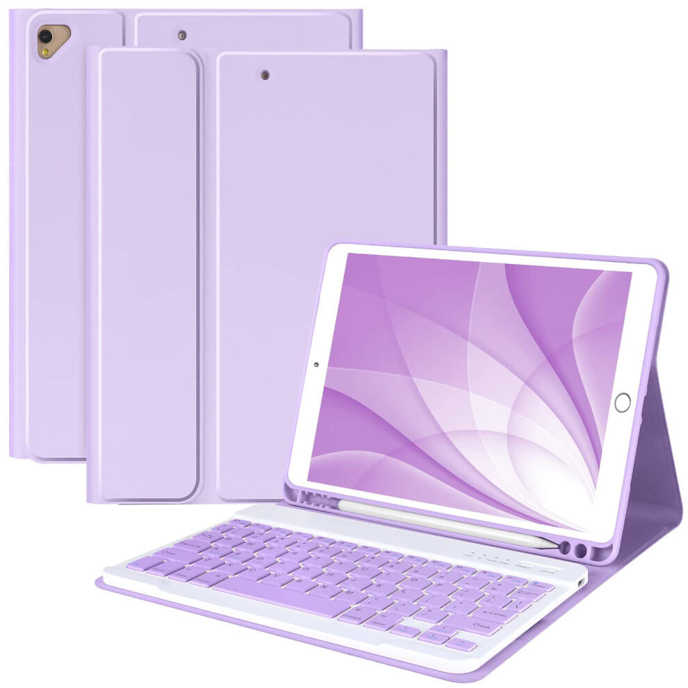 Keyboard Case For Ipad 10.2" And 10.5", Detachable Bluetooth 9329345551703