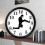 Silly Walk vægur, stille, sort kunstdekoration 5