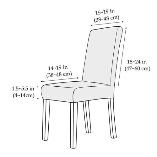 Moderne Stuhlhussen, Stretch-Esstischschutz, 4-teilig 1