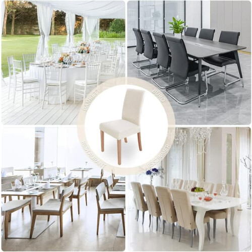 Moderne Stuhlhussen, Stretch-Esstischschutz, 4-teilig 2