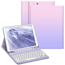 Husă cu tastatură pentru iPad de 10,2 inch, cu suport TPU, neagră, pentru generațiile a 7-a și a 9-a