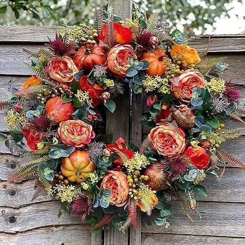 Herbstkranz für die Haustür – Rustikale Herbstdeko mit