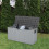 Resin Deck Storage Box Gray 75 Gallon Waterproof on Wheels 1