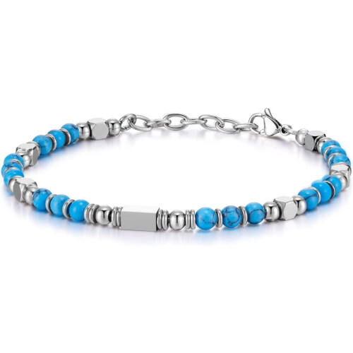 Women's Beaded Boho Bracelet Silver Gold 7"+1" Adjustable