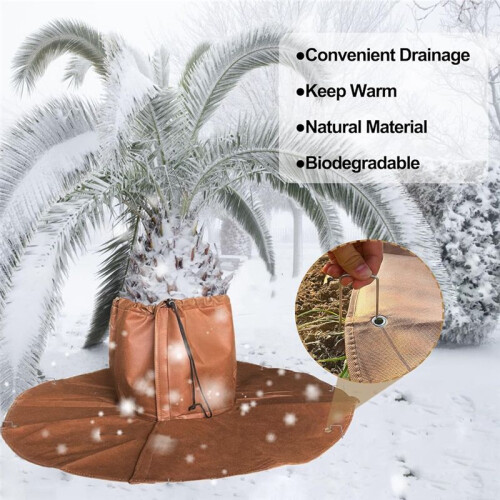 2 Pack Winter Protection for  Trees Root -  Root Protection Bag, Thermal Plant Cover Protector with Drawstring 2