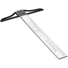 Righello in plastica trasparente a forma di T da 12 pollici con scala da 18 pollici