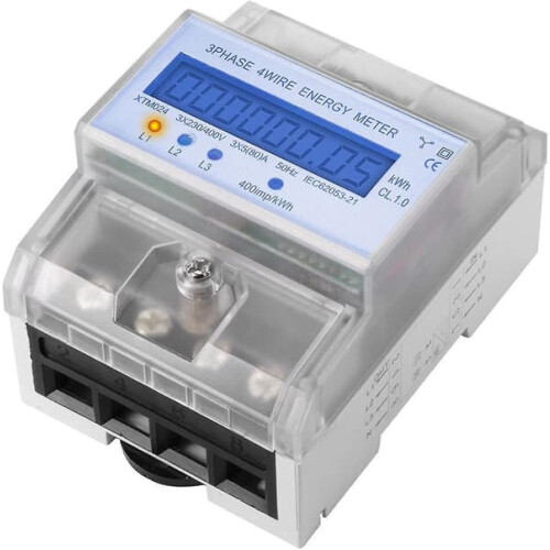 Driefase 4-draads kWh-energiemeter LCD5-100A 1