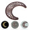 Applique murale décorative en bois en forme de lune (1 pièce) 1