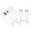 Hurtiglader for iPhone og Samsung Dobbel USB-C-port Hvit 6
