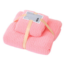 Toalha de Banho de Coral Fleece 70x140cm Macia e Absorvente - Conjunto de Duas Peças