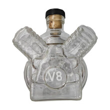 Botella decantadora de whisky con forma de motor - vidrio, 750 ml