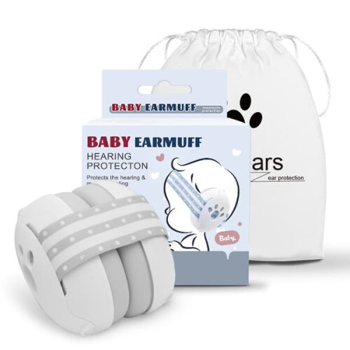 Baby earmuffs white noise cancelling adjustable 1