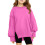 Felpa girocollo oversize per bambini, rosa acceso, 5-14 anni 1
