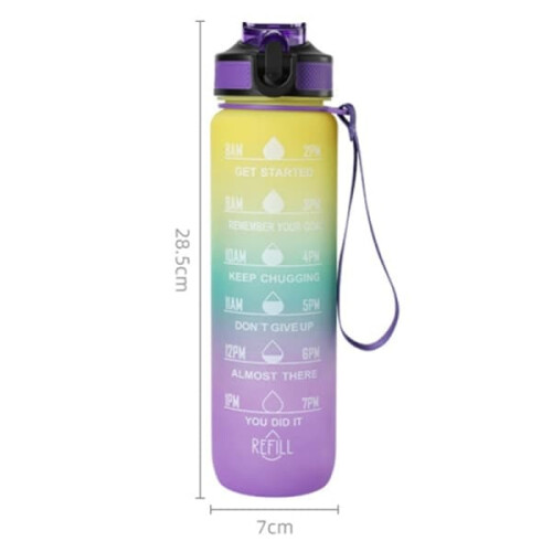 Water Bottle Sports Plastic Cup Light Blue 1000ml 1