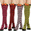 Gestreifte Damen-Overknee-Socken, 1 Paar 1