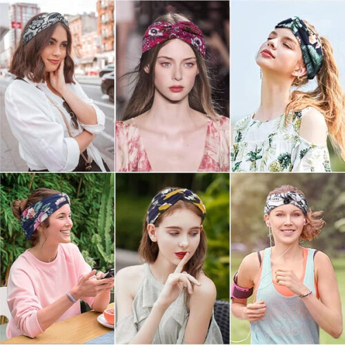 Women's Soft Cotton Headband Set 4-Piece 2