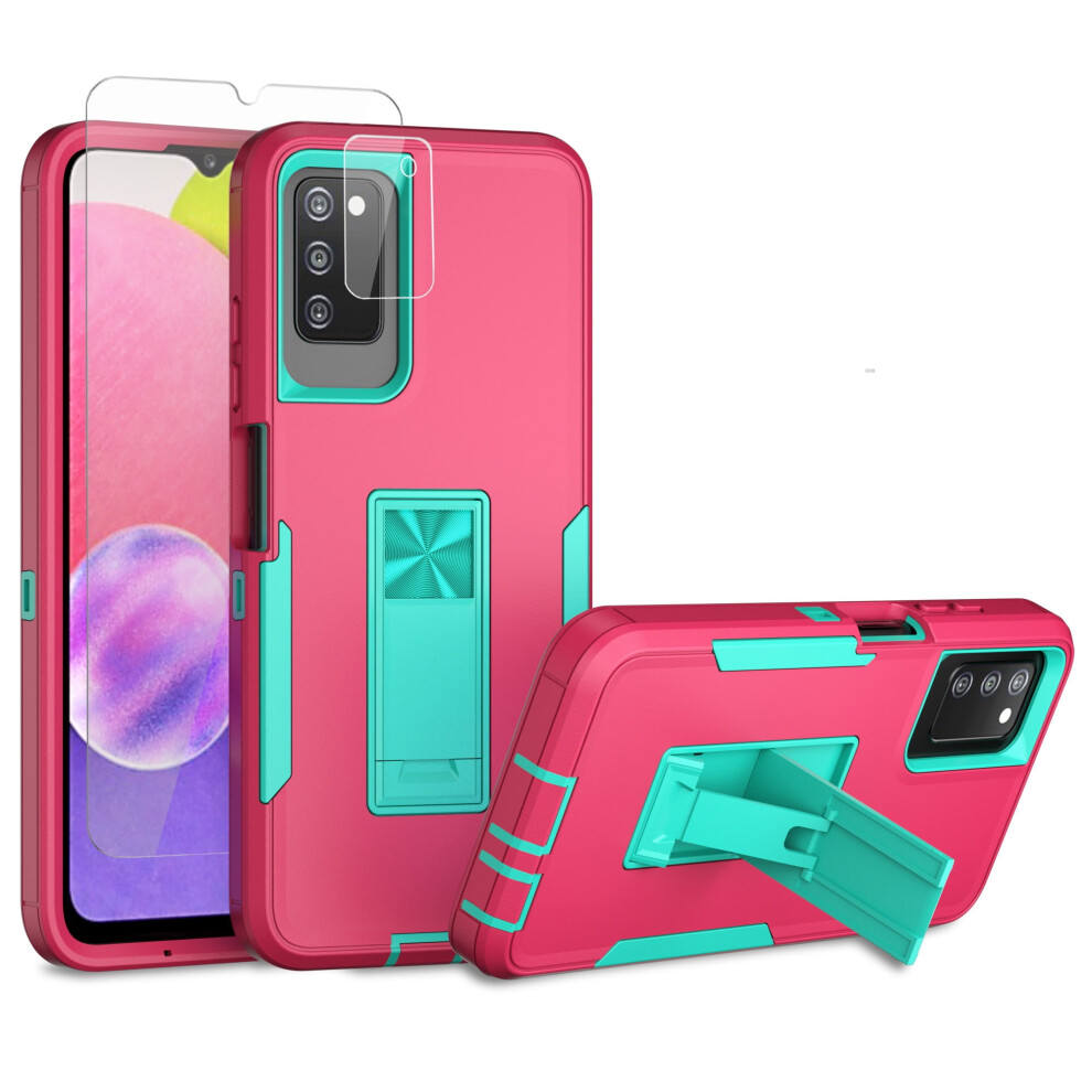 Xhy Samsung Galaxy A02s Case With Stand, 2 Screen 9329345547058