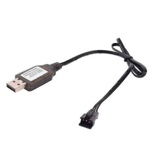 Φορτιστής ιόντων λιθίου για παιχνίδια RC, 6.4V/7.4V, τροφοδοσία μέσω USB 2