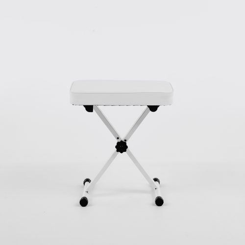 EDX Adjustable Piano Bench White 3-Height Padded