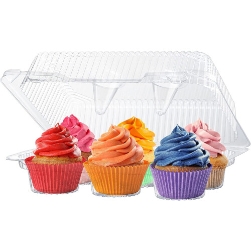 Plastic Cupcake Containers with High-Dome Lids42-Pack