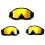 Ski Goggles Gold Mirrored Lens Matte Black 2
