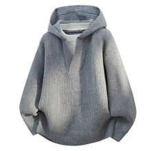 Pull de Noël à capuche pour homme, en maille douce, 1 pièce
