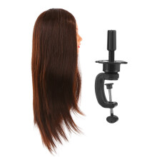 Human Hair Mannequin Head for Braiding 24 inch with Clamp