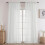 Conjunto de 2 painéis de cortina transparentes off-white, 137 x 160 cm (54 x 63 polegadas). 1