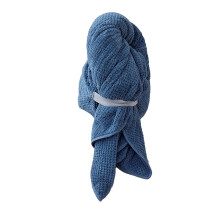 Mikrofiber Hårhandduk Mörkblå 100x60cm