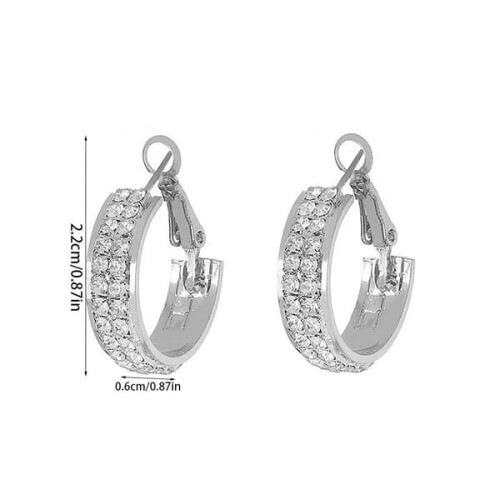 Μαγνητικά σκουλαρίκια με διαμάντια Silver2Pairs 1
