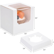 Witte doorschijnende cupcakevormpjes, 50 stuks