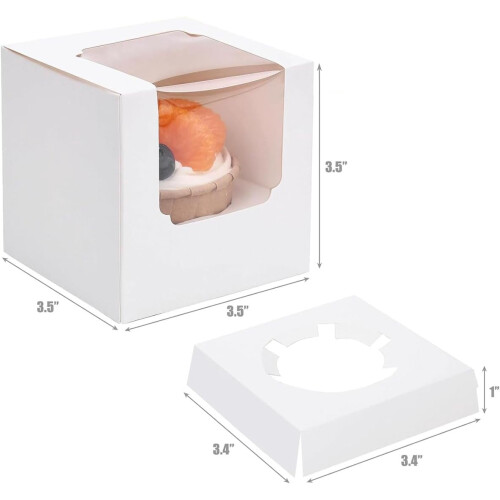 Weiße, durchscheinende Cupcake-Förmchen, 50er-Packung