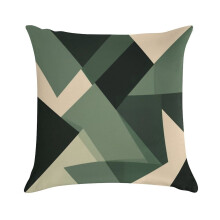Moderní geometrické povlaky na polštáře zelené a béžové24x24 palců