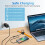 USB-C2-i-1 oplader til Garmin ure sort 1,2 m 2