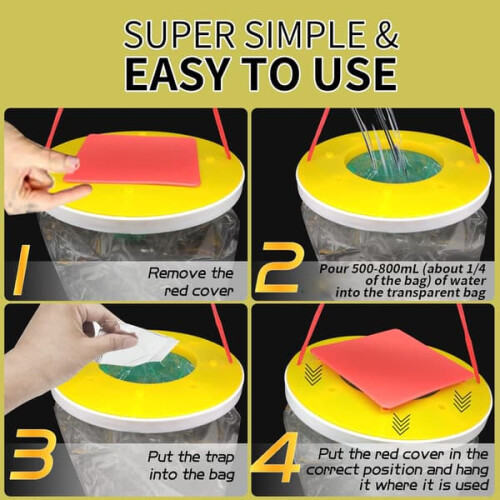 Sacchetto per appendere la trappola per mosche da esterno con esca inclusa (2 pezzi) 2
