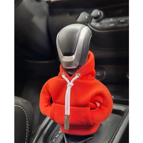 Husă schimbător de viteze auto, stil hanorac, roz 2